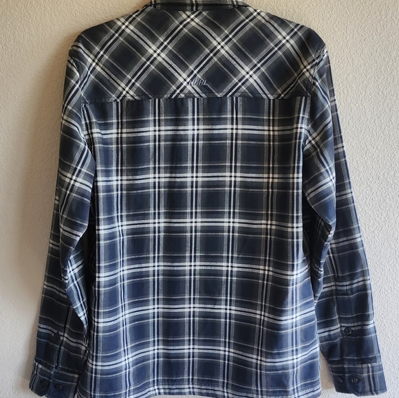 Kuhl Jacket Mens Small Green Cream Plaid Zip Up Lightweight Shacket Outerwear - Picture 8 of 13